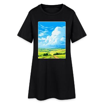South Downs Vintage Voyage Poster Souvenir WPA - Robe T-shirt Femme - noir - Devant