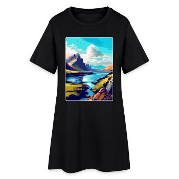 Isle Of Skye Schottland Uk Reise Poster Souvenir - Frauen T-Shirt-Kleid - Schwarz - Vorne