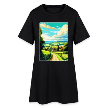 Cotswolds Angleterre Royaume-Uni Affiche de voyage vintage WPA Art - Robe T-shirt Femme - noir - Devant