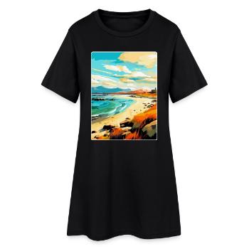 Isle Of Harris Schottland Vereinigtes Königreich Vintage Reiseposter - Frauen T-Shirt-Kleid - Schwarz - Vorne