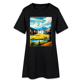 Blair Castle Écosse Royaume-Uni Affiche de voyage vintage WPA - Robe T-shirt Femme - noir - Devant