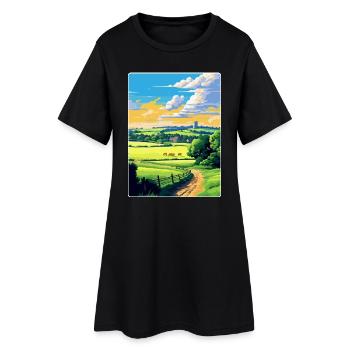 Cotswolds Angleterre Royaume-Uni Affiche de voyage vintage WPA Art - Robe T-shirt Femme - noir - Devant