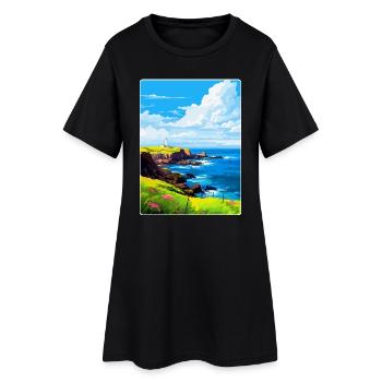Lizard Point England Uk Vintage Reiseposter WPA - Frauen T-Shirt-Kleid - Schwarz - Vorne