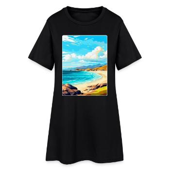 Isle Of Harris Schottland Vereinigtes Königreich Vintage Reiseposter - Frauen T-Shirt-Kleid - Schwarz - Vorne