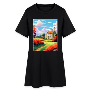 Cotswolds Angleterre Royaume-Uni Affiche de voyage vintage WPA Art - Robe T-shirt Femme - noir - Devant