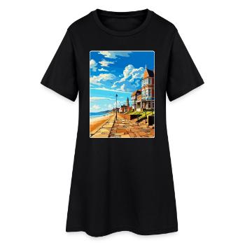 Herne Bay Angleterre Royaume-Uni Affiche de voyage vintage WPA Art - Robe T-shirt Femme - noir - Devant