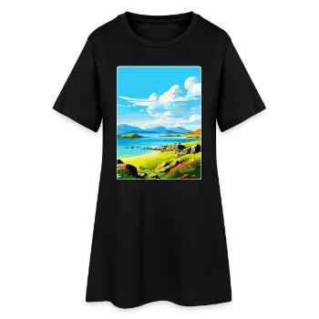 Île de Jura Écosse Royaume-Uni Affiche de voyage vintage WPA - Robe T-shirt Femme - noir - Devant