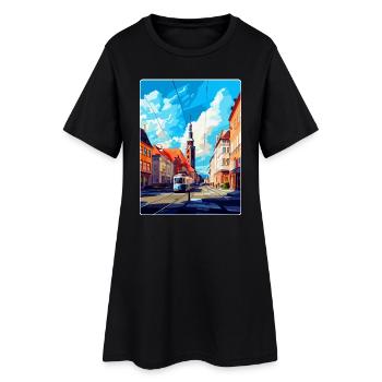 Ostrava Tschechische Republik Vintage Reiseposter WPA - Frauen T-Shirt-Kleid - Schwarz - Vorne
