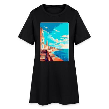 Cadix Espagne Affiche de voyage vintage WPA Art Souvenir - Robe T-shirt Femme - noir - Devant