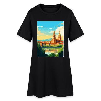 Salamanca Spain Vintage Travel Poster Souvenir WPA - Women’s T-Shirt Dress - black - Front
