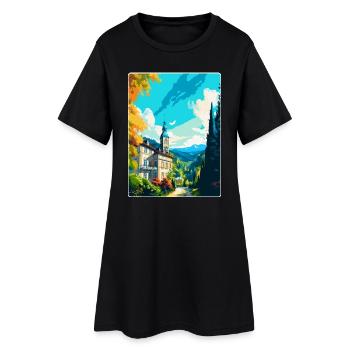 Baden Baden Allemagne Affiche de voyage vintage souvenir - Robe T-shirt Femme - noir - Devant