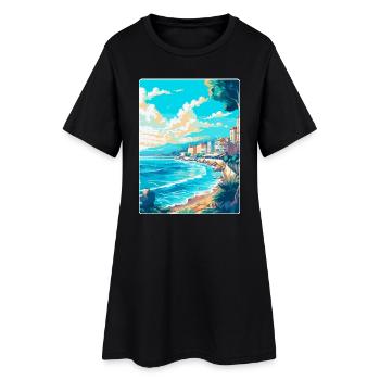 Nice France Vintage Poster Voyage WPA Art Souvenir - Robe T-shirt Femme - noir - Devant