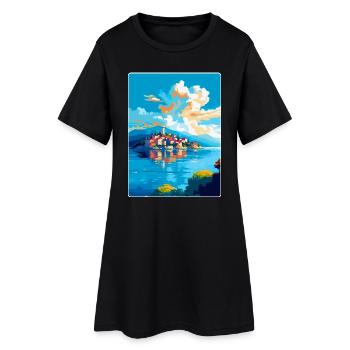 Île de Ciovo Croatie Affiche de voyage vintage WPA Art - Robe T-shirt Femme - noir - Devant