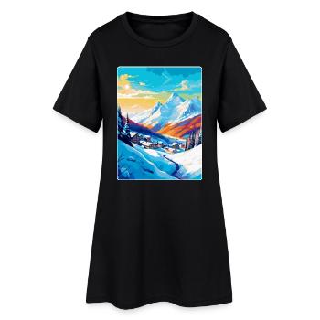 Les Arcs France Affiche de voyage vintage Souvenir WPA - Robe T-shirt Femme - noir - Devant