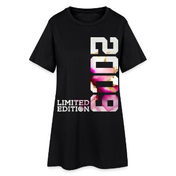 LIMITED EDITION 2009 17. GEBURTSTAG - Frauen T-Shirt-Kleid - Schwarz - Vorne