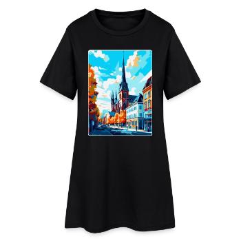 Darmstadt Allemagne Poster de voyage vintage souvenir - Robe T-shirt Femme - noir - Devant