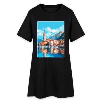 Kotor Montenegro Vintage Poster Souvenir de Voyage - Robe T-shirt Femme - noir - Devant