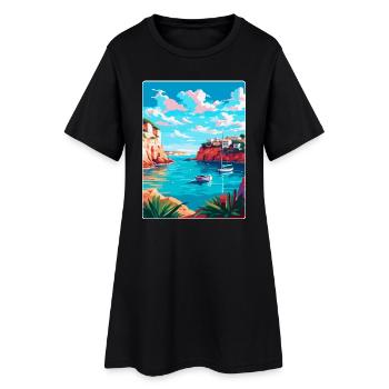 Minorque Espagne Affiche de voyage vintage WPA Souvenir - Robe T-shirt Femme - noir - Devant