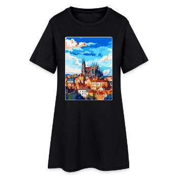 Kutná Hora Tschechische Republik Vintage Reiseposter - Frauen T-Shirt-Kleid - Schwarz - Vorne