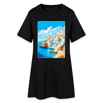Karpathos Grèce Affiche de voyage vintage souvenir - Robe T-shirt Femme - noir - Devant
