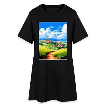 Castilla Y Leon Spain Vintage Travel Poster WPA - Women’s T-Shirt Dress - black - Front