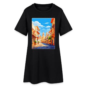Alicante Spanien Vintage Reiseplakat Souvenir WPA - Frauen T-Shirt-Kleid - Schwarz - Vorne