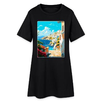 Milos Grèce Vintage Affiche de voyage WPA Souvenir - Robe T-shirt Femme - noir - Devant