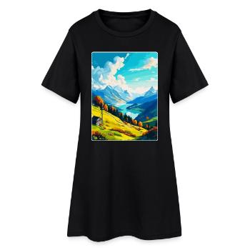 Stanserhorn Suisse Affiche de voyage vintage WPA - Robe T-shirt Femme - noir - Devant