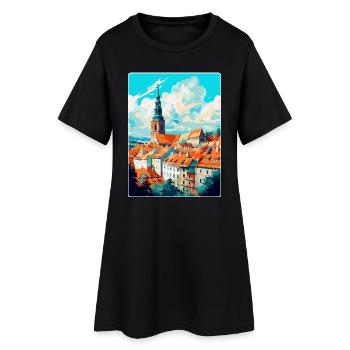 Mikulov Tschechische Republik Vintage Reiseposter WPA - Frauen T-Shirt-Kleid - Schwarz - Vorne