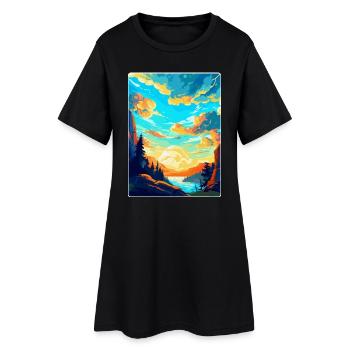 Podyji Tschechische Republik Vintage Reiseposter WPA - Frauen T-Shirt-Kleid - Schwarz - Vorne