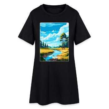 Affiche de voyage vintage Swietokrzyski Pologne WPA Art - Robe T-shirt Femme - noir - Devant