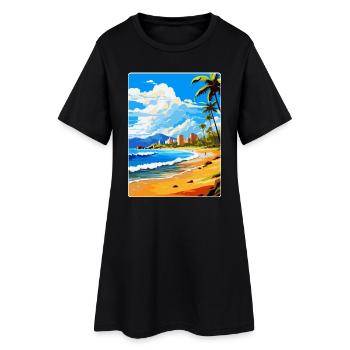 Playa De Las Americas Spanien Vintage Reiseplakat - Frauen T-Shirt-Kleid - Schwarz - Vorne