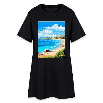 Cala Milor Espagne Affiche de voyage vintage souvenir - Robe T-shirt Femme - noir - Devant