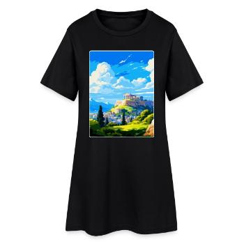 Athènes Grèce Affiche de voyage vintage WPA Souvenir - Robe T-shirt Femme - noir - Devant