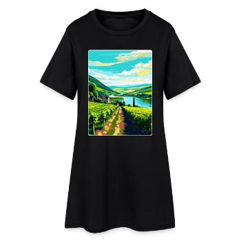Affiche de voyage vintage de la vallée de la Moselle en Allemagne WPA - Robe T-shirt Femme - noir - Devant