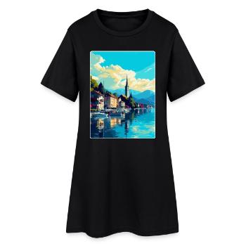 Bregenz Autriche Affiche de voyage vintage souvenir WPA - Robe T-shirt Femme - noir - Devant