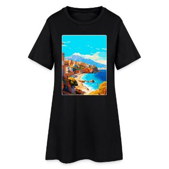 Crète Grèce Affiche de voyage vintage WPA Souvenir - Robe T-shirt Femme - noir - Devant