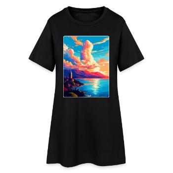 Neuchâtel Suisse Affiche de voyage vintage WPA - Robe T-shirt Femme - noir - Devant