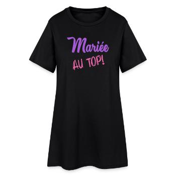 FUTURE MARIEE. EVJF - Robe T-shirt Femme - noir - Devant