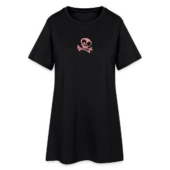 bone - Frauen T-Shirt-Kleid - Schwarz - Vorne