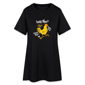 Lustiges Rate mal - niemand interessiert es - Frauen T-Shirt-Kleid - Schwarz - Vorne