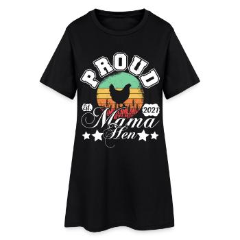 Cercle Soleil Rétro Félin Maman - Robe T-shirt Femme - noir - Devant
