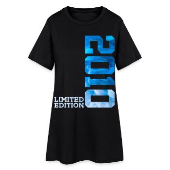 16. GEBURTSTAG LIMITED EDITION 2010 - Frauen T-Shirt-Kleid - Schwarz - Vorne