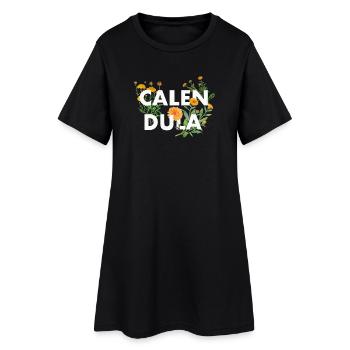 Blumenmotiv für Garten-& Naturliebhaber - Frauen T-Shirt-Kleid - Schwarz - Vorne
