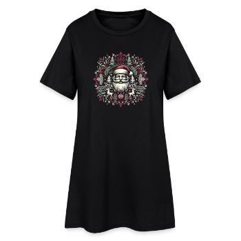 Logo de Noël - Robe T-shirt Femme - noir - Devant