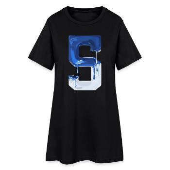 NON. 5 NUMÉRO 5 BLEU BLANC 5E ANNIVERSAIRE - Robe T-shirt Femme - noir - Devant