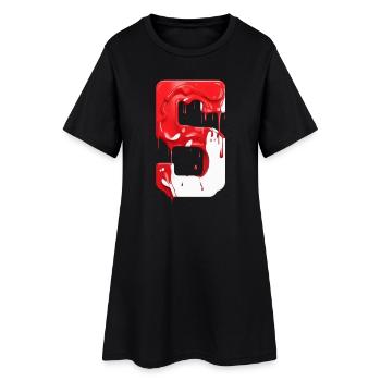 NON. 5 NUMÉRO 5 ROUGE BLANC 5ÈME ANNIVERSAIRE - Robe T-shirt Femme - noir - Devant