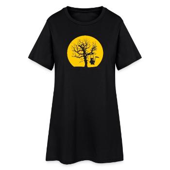 der Tod schaukelt am Lieblingsplatzerl Geschenk - Frauen T-Shirt-Kleid - Schwarz - Vorne