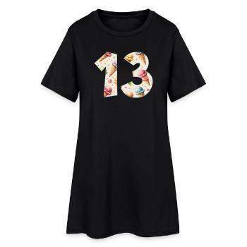 CREAM NUMBER 13 YEARS CREAM 13TH BIRTHDAY - Women’s T-Shirt Dress - black - Front