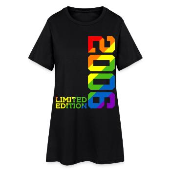 LGBTQ 2006 ARC-EN-CIEL QUEER 19E ANNIVERSAIRE PRIDE - Robe T-shirt Femme - noir - Devant